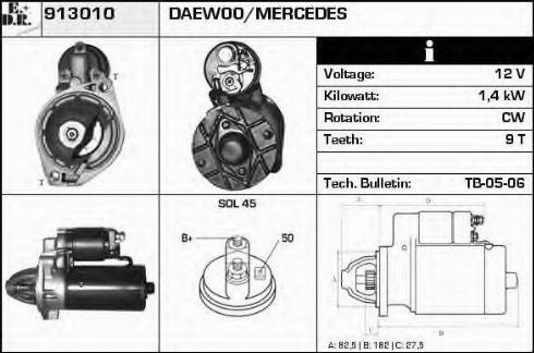 EDR 913010 - Motorino d'avviamento autozon.pro