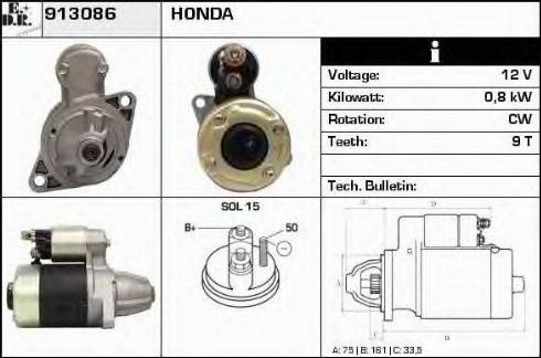 EDR 913086 - Motorino d'avviamento autozon.pro