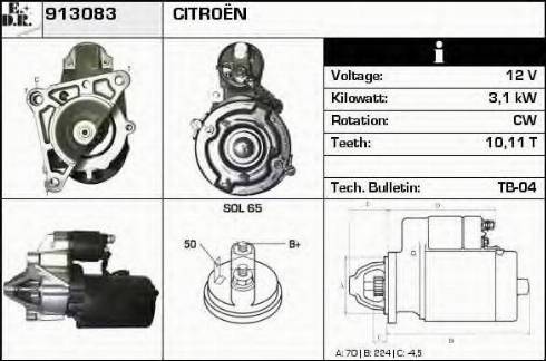 EDR 913083 - Motorino d'avviamento autozon.pro