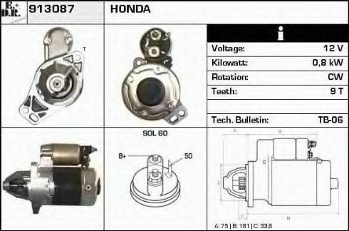 EDR 913087 - Motorino d'avviamento autozon.pro