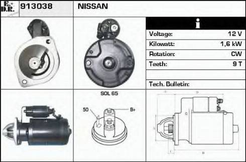 EDR 913038 - Motorino d'avviamento autozon.pro