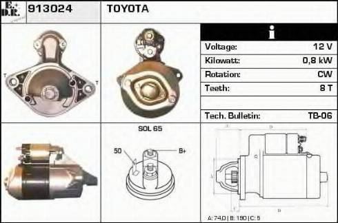 EDR 913024 - Motorino d'avviamento autozon.pro