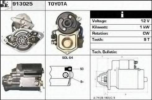 EDR 913025 - Motorino d'avviamento autozon.pro