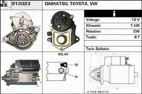 EDR 913023 - Motorino d'avviamento autozon.pro