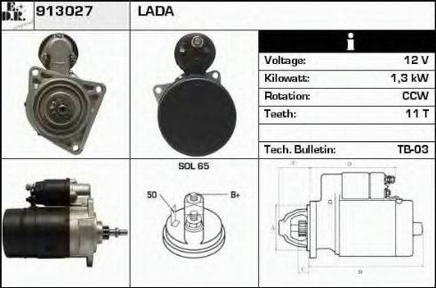 EDR 913027 - Motorino d'avviamento autozon.pro