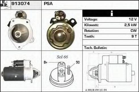 EDR 913074 - Motorino d'avviamento autozon.pro