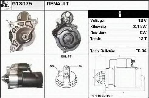 EDR 913075 - Motorino d'avviamento autozon.pro