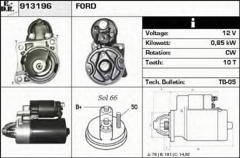 EDR 913196 - Motorino d'avviamento autozon.pro