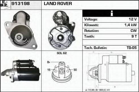 EDR 913198 - Motorino d'avviamento autozon.pro