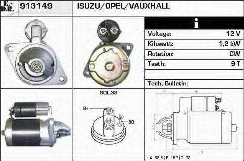 EDR 913149 - Motorino d'avviamento autozon.pro