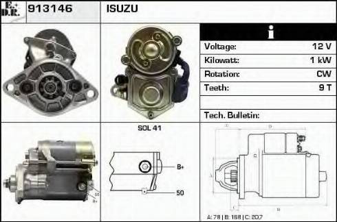 EDR 913146 - Motorino d'avviamento autozon.pro