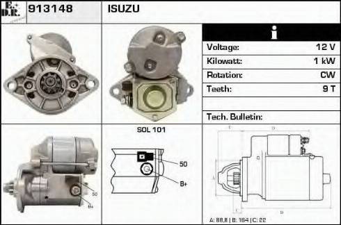 EDR 913148 - Motorino d'avviamento autozon.pro