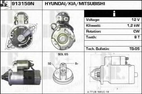 EDR 913159N - Motorino d'avviamento autozon.pro