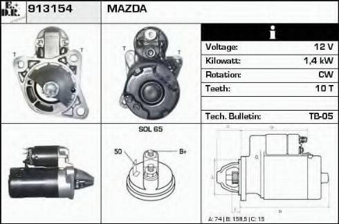 EDR 913154 - Motorino d'avviamento autozon.pro