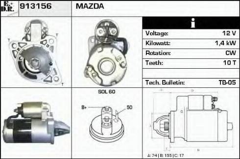 EDR 913156 - Motorino d'avviamento autozon.pro