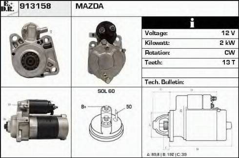 EDR 913158 - Motorino d'avviamento autozon.pro