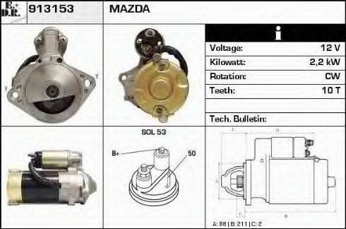 EDR 913153 - Motorino d'avviamento autozon.pro