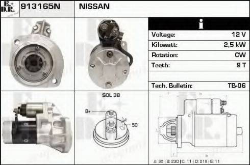 EDR 913165N - Motorino d'avviamento autozon.pro