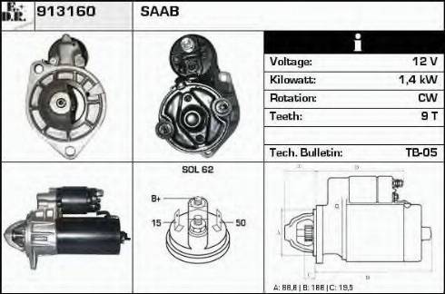 EDR 913160 - Motorino d'avviamento autozon.pro