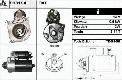 EDR 913104 - Motorino d'avviamento autozon.pro