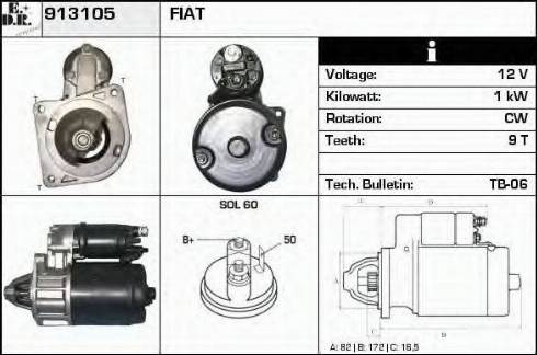 EDR 913105 - Motorino d'avviamento autozon.pro