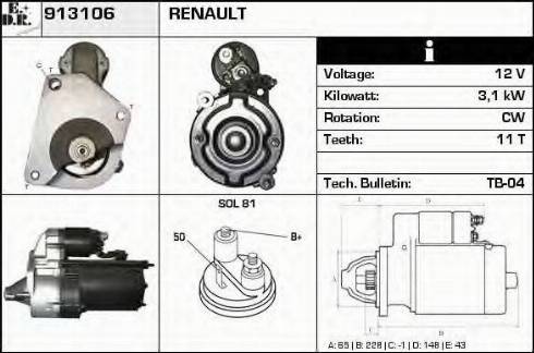 EDR 913106 - Motorino d'avviamento autozon.pro