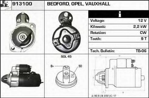 EDR 913100 - Motorino d'avviamento autozon.pro