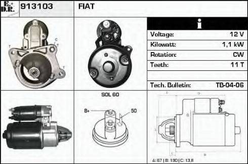 EDR 913103 - Motorino d'avviamento autozon.pro