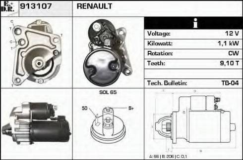 EDR 913107 - Motorino d'avviamento autozon.pro