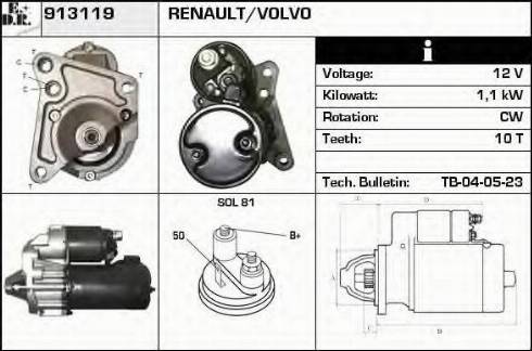 EDR 913119 - Motorino d'avviamento autozon.pro