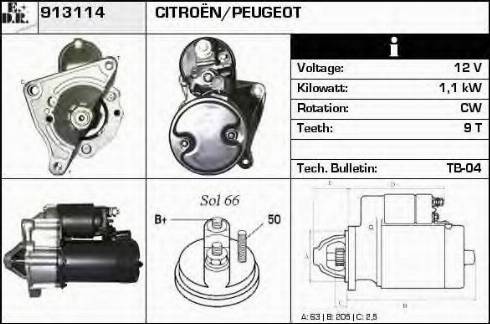 EDR 913114 - Motorino d'avviamento autozon.pro