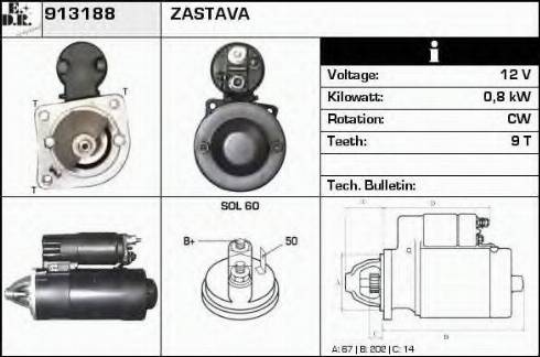 EDR 913188 - Motorino d'avviamento autozon.pro