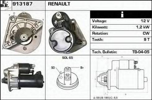 EDR 913187 - Motorino d'avviamento autozon.pro