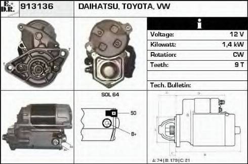 EDR 913136 - Motorino d'avviamento autozon.pro