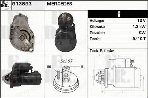 EDR 913893 - Motorino d'avviamento autozon.pro