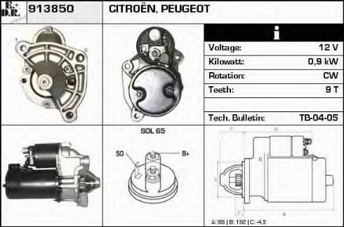 EDR 913850 - Motorino d'avviamento autozon.pro