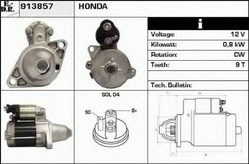 EDR 913857 - Motorino d'avviamento autozon.pro