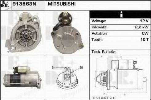 EDR 913863N - Motorino d'avviamento autozon.pro