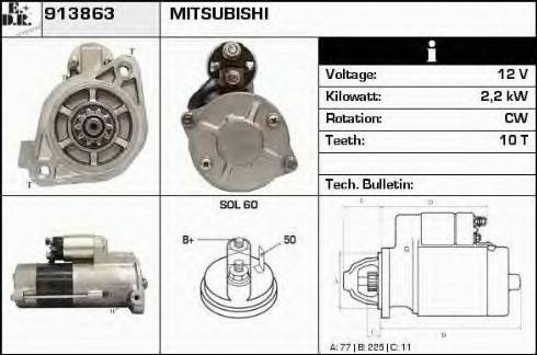 EDR 913863 - Motorino d'avviamento autozon.pro