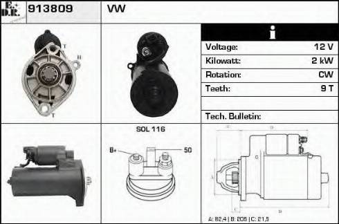 EDR 913809 - Motorino d'avviamento autozon.pro