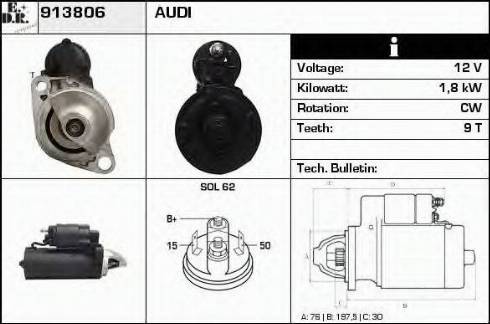 EDR 913806 - Motorino d'avviamento autozon.pro