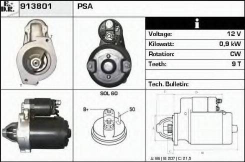 EDR 913801 - Motorino d'avviamento autozon.pro