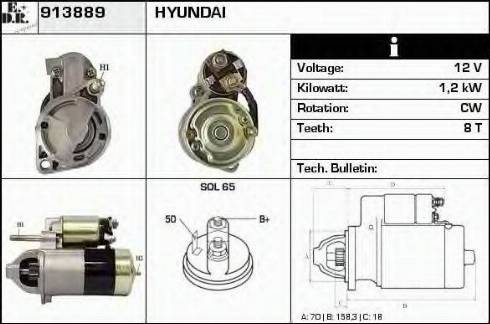 EDR 913889 - Motorino d'avviamento autozon.pro