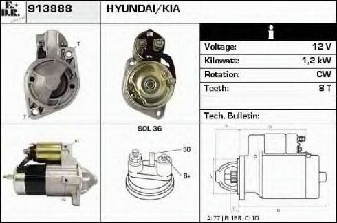 EDR 913888 - Motorino d'avviamento autozon.pro