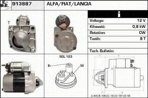 EDR 913887 - Motorino d'avviamento autozon.pro