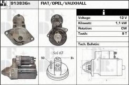 EDR 913836N - Motorino d'avviamento autozon.pro