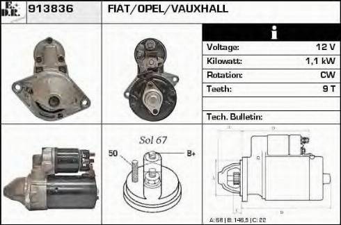 EDR 913836 - Motorino d'avviamento autozon.pro