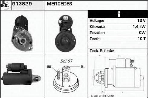 EDR 913829 - Motorino d'avviamento autozon.pro