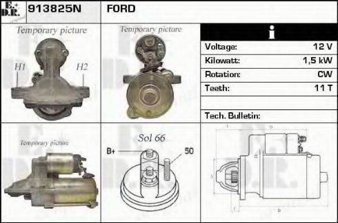 EDR 913825N - Motorino d'avviamento autozon.pro