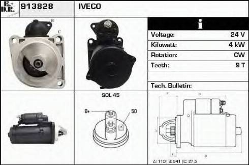 EDR 913828 - Motorino d'avviamento autozon.pro